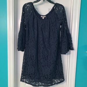 Womens navy lace dress